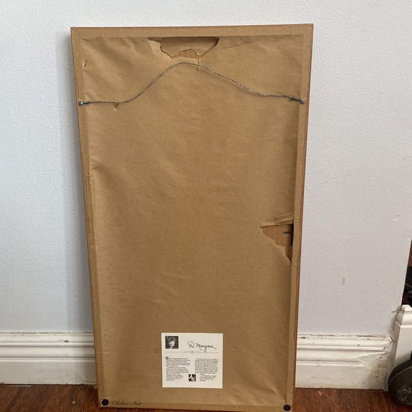 1980s Framed Print My Little Girl D. Morgan Vintage Mother Daughter 13” x 24” - Picture 7 of 9